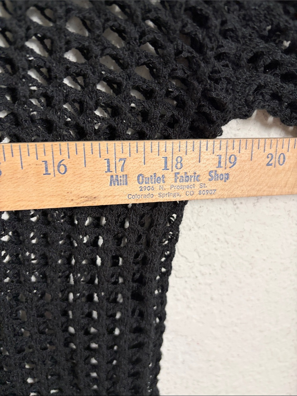 Zesica Medium Black Crochet Mesh Long Sleeve Top Sheer Open Knit Boho - Picture 3 of 7
